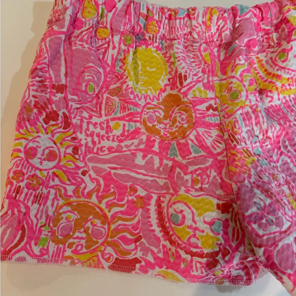 LILLY PULITZER Sz 14 Girls Vibrant Pink Patterned Shorts